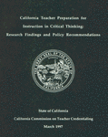 A Study of Critical Thinking in College Instruction
