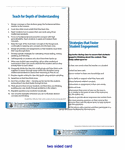 Laminated Card: Teach for Depth of Understanding/Strategies that Foster Student Engagement