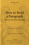 The Thinker’s Guide to How to Read a Paragraph