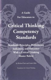 Critical thinking richard paul pdf